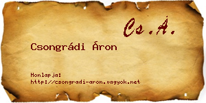 Csongrádi Áron névjegykártya